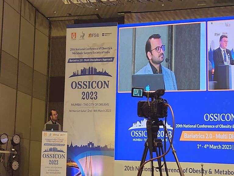 During the speech on 'Bariatric Research' at the Obesity Surgical Society of India conference 2023 Mumbai